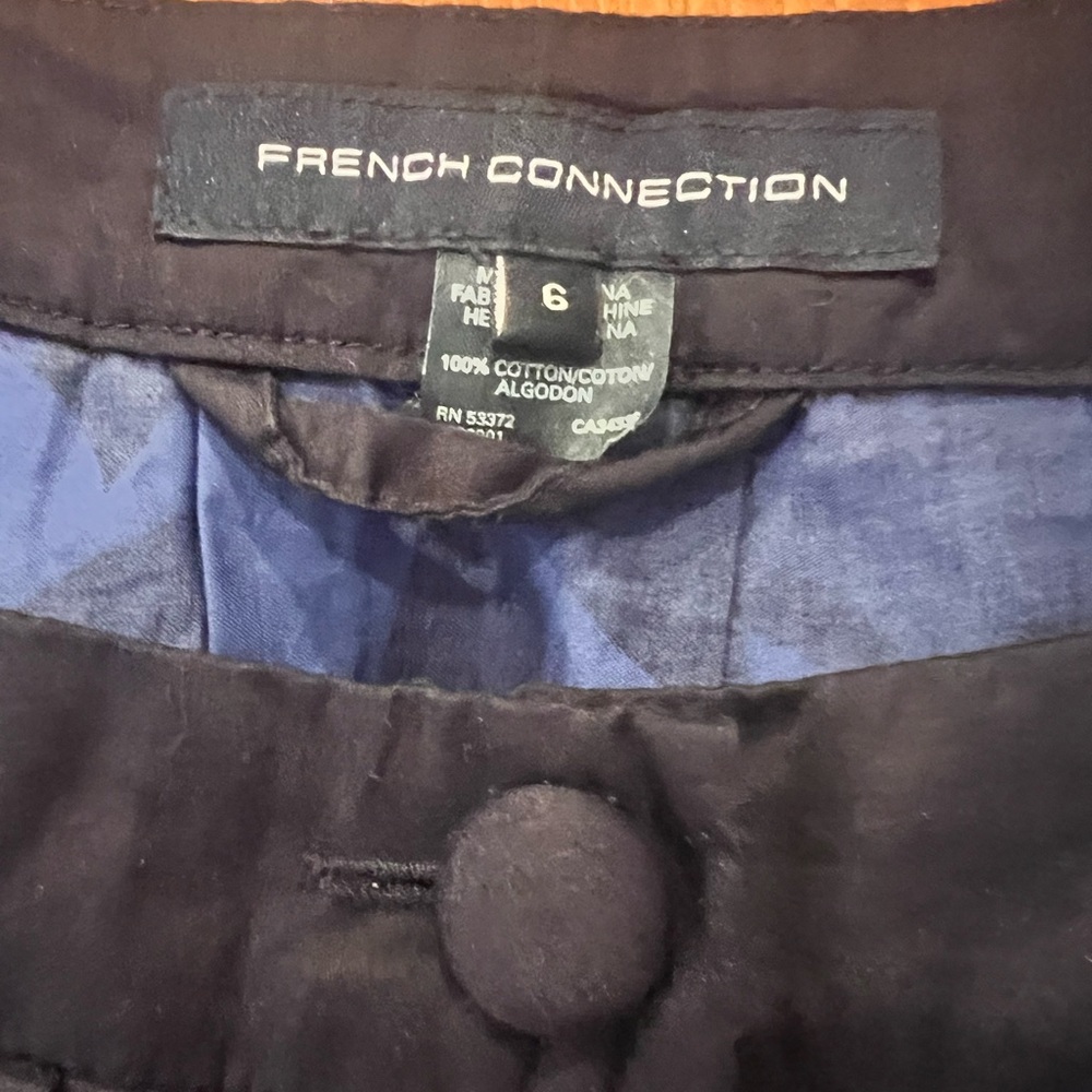French Connection Black Blue cotton dress